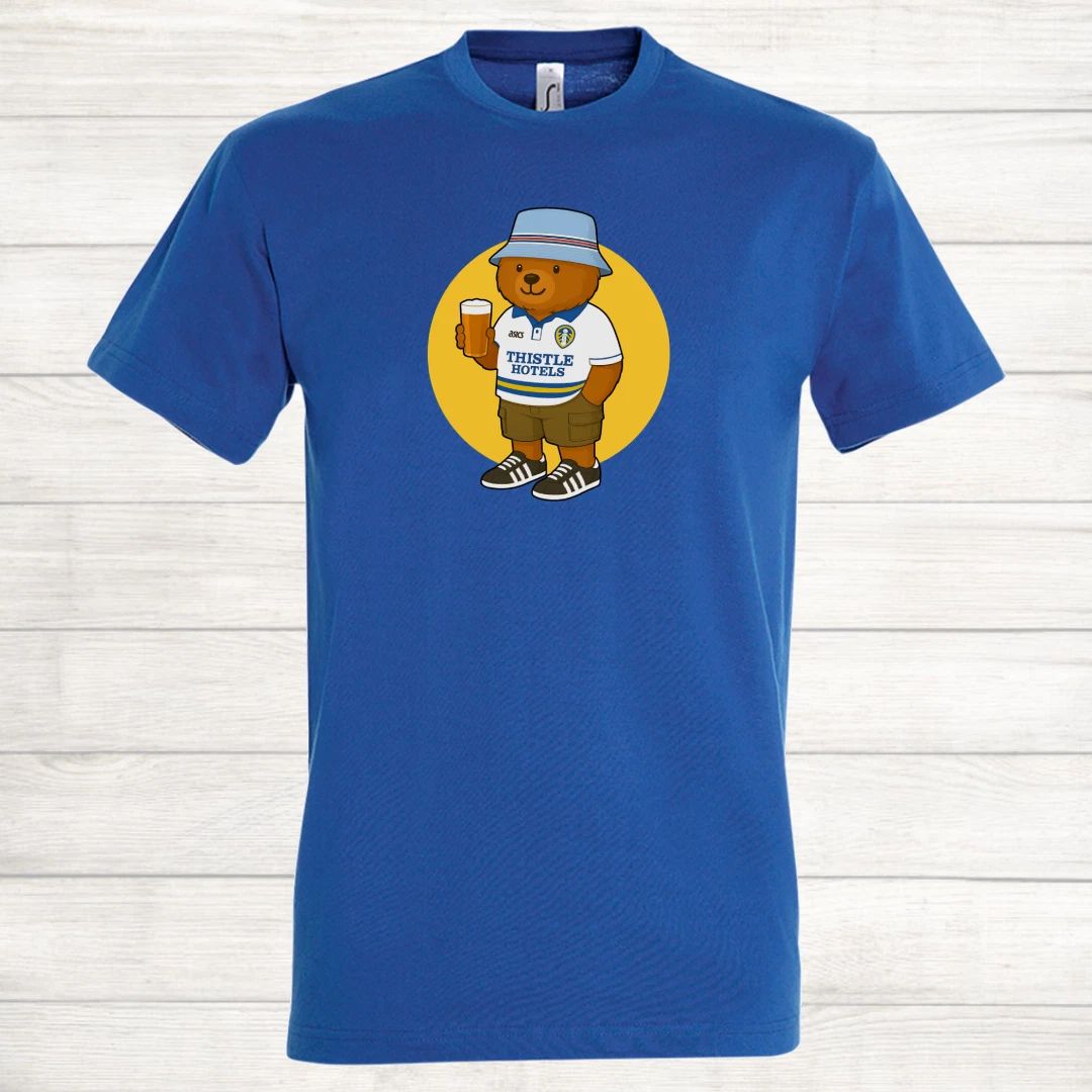 Leeds United Teddy Bear Home Shirt Football Marching on Together LUFC T Shirt Unisex T-shirt, Sweatshirt, Hoodie, Long Sleeve Tee - T-Shirt, Sweatshirt, Hoodie