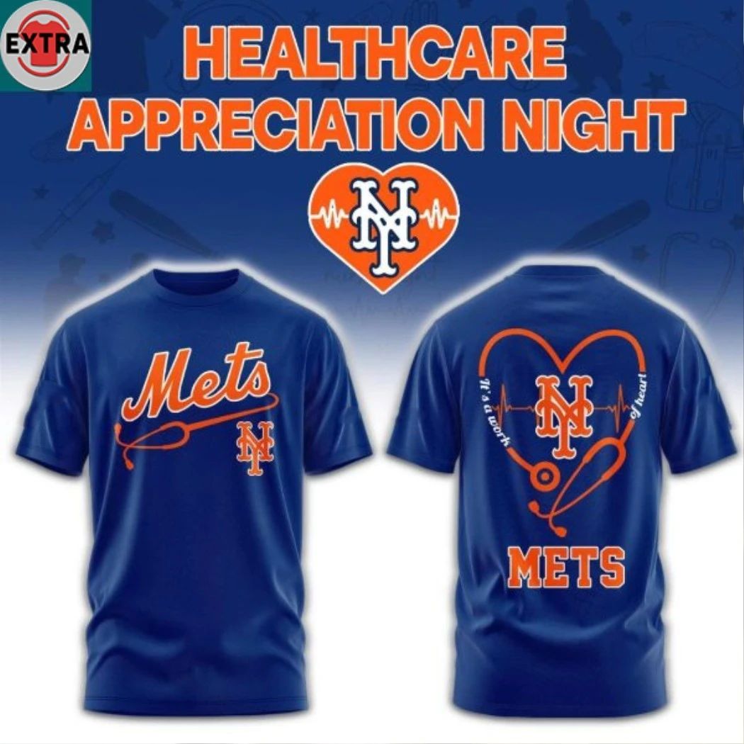 New York Mets x Healthcare Appreciation Night 2026 Celebration Logo Two Sided Hoodie T-Shirt - T-Shirt, Sweatshirt, Hoodie