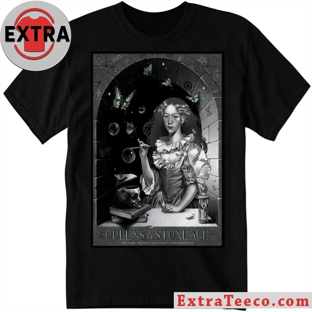 QOTSA Rancho Mirage CA On Apr 25 2026 Poster Shirt Unisex T-shirt, Sweatshirt, Hoodie, Long Sleeve Tee - T-Shirt, Sweatshirt, Hoodie