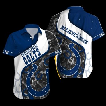 Indianapolis Colts Touchdown Tropical Aloha Shirt Unisex T-shirt, Sweatshirt, Hoodie, Long Sleeve Tee - T-Shirt, Sweatshirt, Hoodie