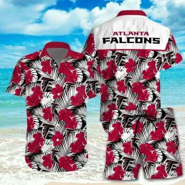 Atlanta Falcons Tropical Paradise Hawaiian Shirt Unisex T-shirt, Sweatshirt, Hoodie, Long Sleeve Tee - T-Shirt, Sweatshirt, Hoodie