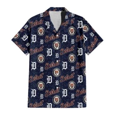 Detroit Tigers Logo Collage Hawaiian Shirt Unisex T-shirt, Sweatshirt, Hoodie, Long Sleeve Tee - T-Shirt, Sweatshirt, Hoodie