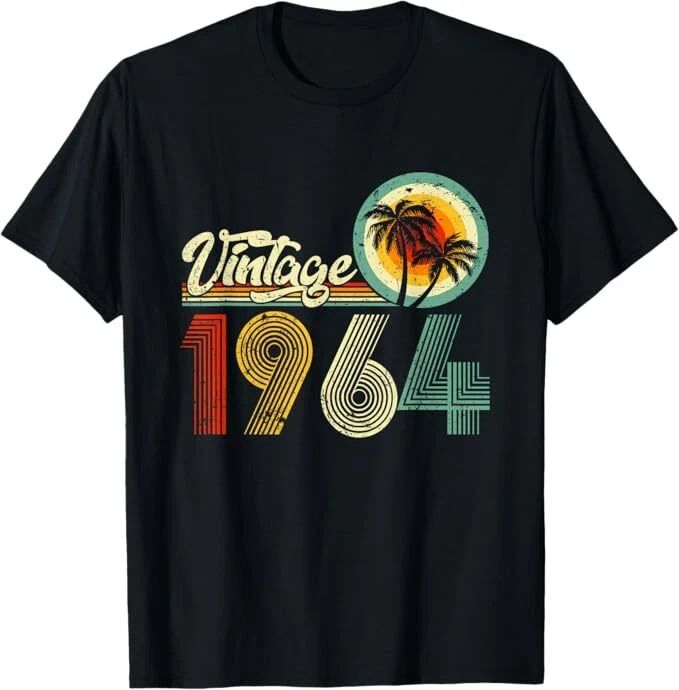 60 Years Old Gifts Vintage Born In 1964 Retro 60th Birthday T-Shirt Unisex T-shirt, Sweatshirt, Hoodie, Long Sleeve Tee - T-Shirt, Sweatshirt, Hoodie