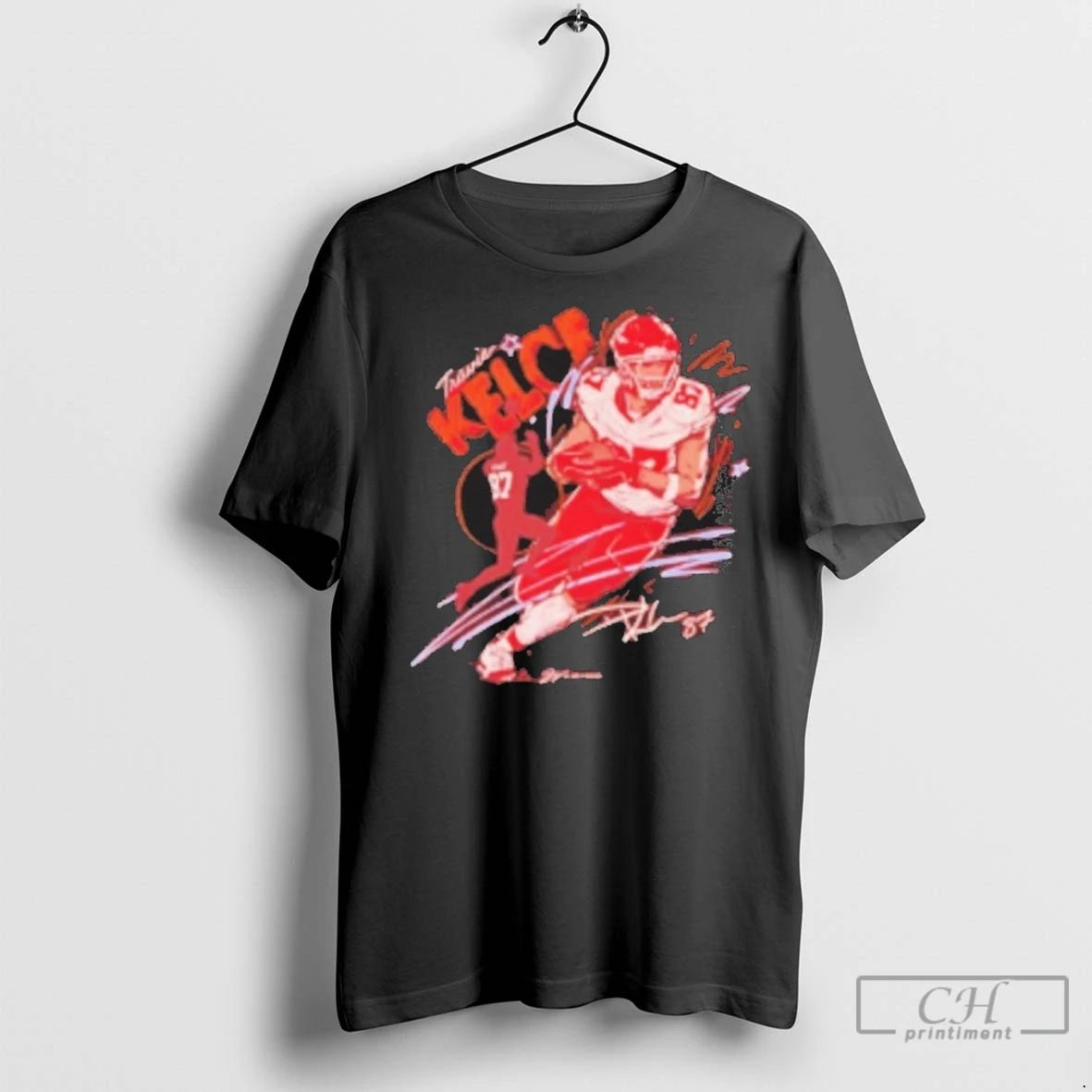 Premium Travis Kelce Kansas City Chiefs Scribble Signature Unisex T-shirt, Sweatshirt, Hoodie, Long Sleeve Tee - T-Shirt, Sweatshirt, Hoodie