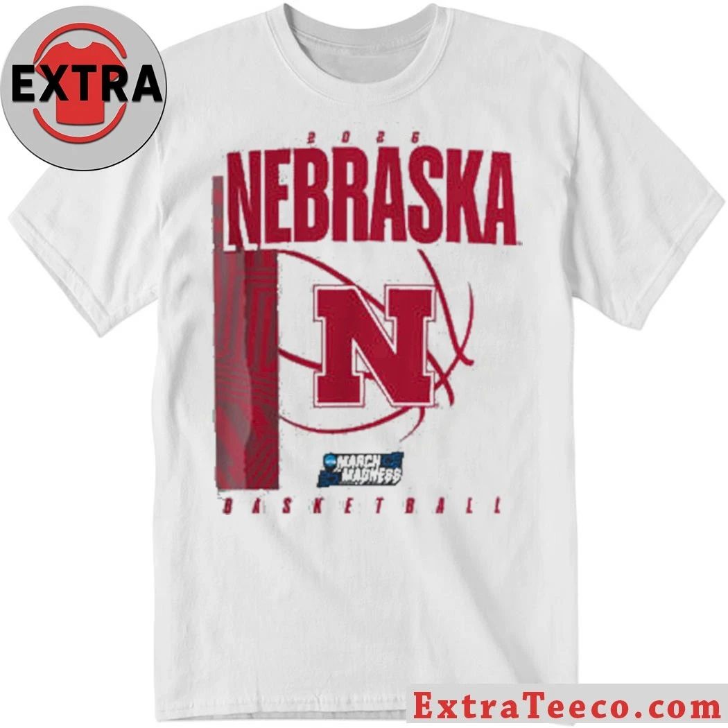 Original Nebraska Huskers March Madness Basketball 2026 Logo Shirt Unisex T-shirt, Sweatshirt, Hoodie, Long Sleeve Tee - T-Shirt, Sweatshirt, Hoodie
