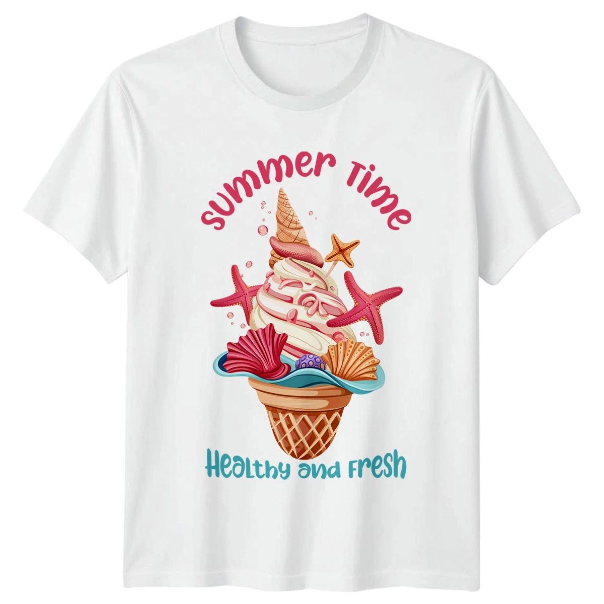 Summer Time Healthy And T-Shirt Ocean Beach Summer Gift For Him And Her Unisex T-shirt, Sweatshirt, Hoodie, Long Sleeve Tee - T-Shirt, Sweatshirt, Hoodie