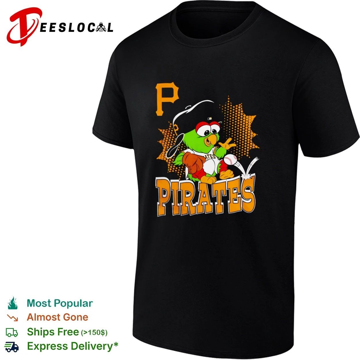 Pittsburgh Pirates Mascot P Pirates MLB Team Apparel T-shirt Unisex T-shirt, Sweatshirt, Hoodie, Long Sleeve Tee - T-Shirt, Sweatshirt, Hoodie