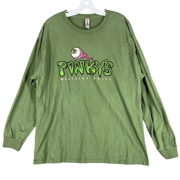 Pinkys Westside Grill Charlotte North Carolina Pub Bar Shirt Mens XL Green Food Unisex T-shirt, Sweatshirt, Hoodie, Long Sleeve Tee - T-Shirt, Sweatshirt, Hoodie