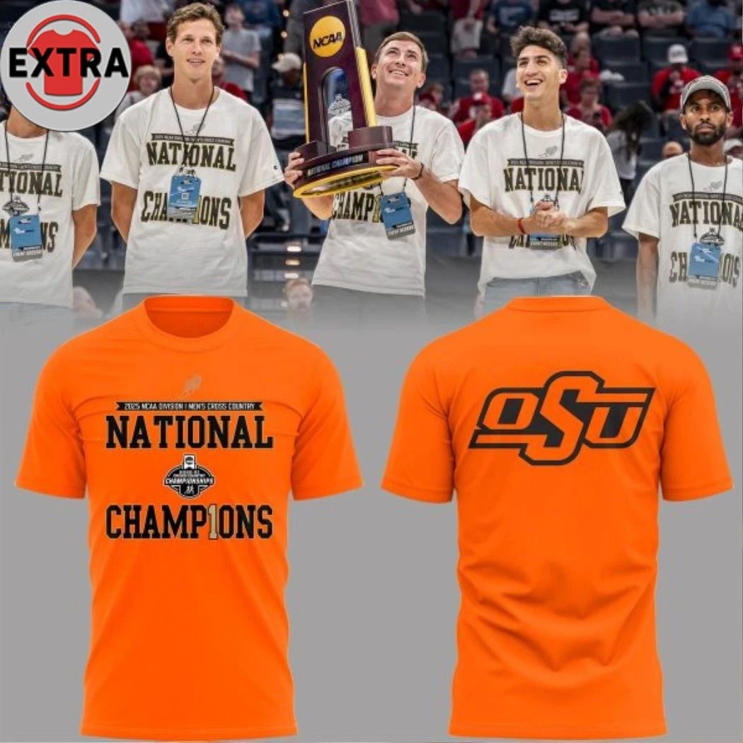 Oklahoma State Cowboys NCAA Division I Cross Country 2026 Champions Logo Two Sided Hoodie Shirts - T-Shirt, Sweatshirt, Hoodie