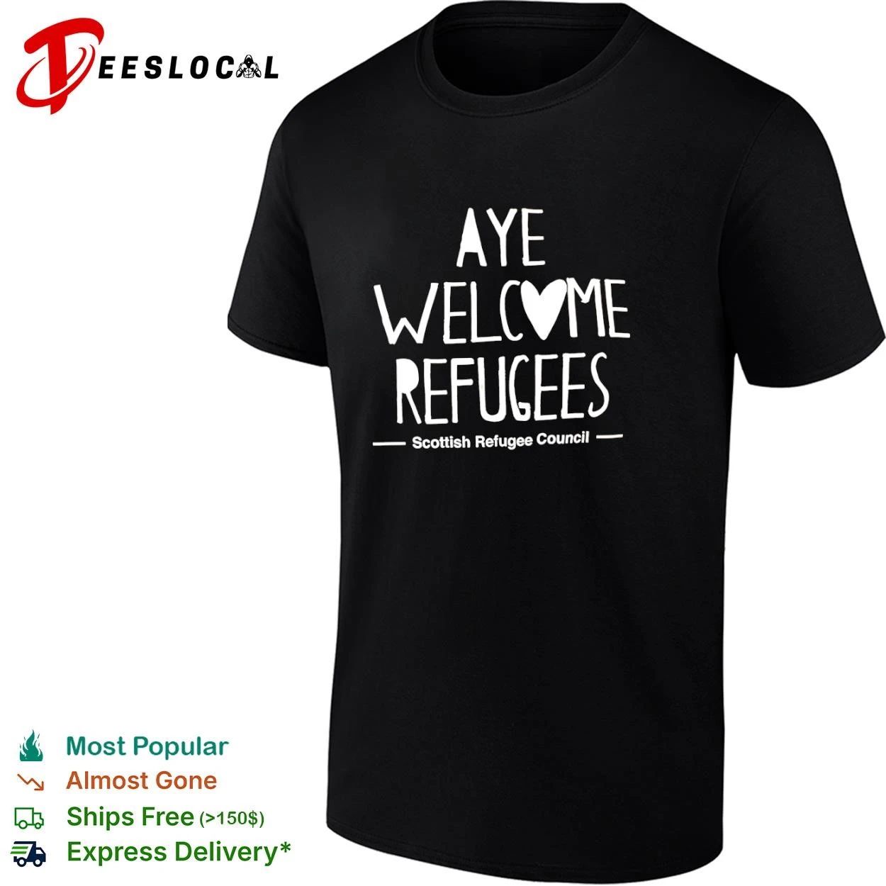 Aye Welcome Refugees Scottish Refugee Council T-shirt Unisex T-shirt, Sweatshirt, Hoodie, Long Sleeve Tee - T-Shirt, Sweatshirt, Hoodie