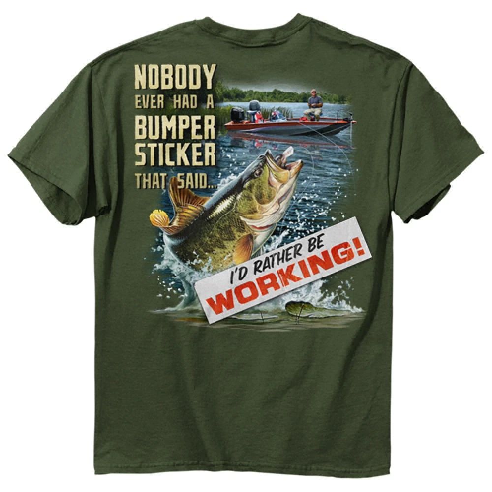 Funny Fishing Bass Buckwear Tee  Nobody ever had a Bumper Sticker thad said... Unisex T-shirt, Sweatshirt, Hoodie, Long Sleeve Tee - T-Shirt, Sweatshirt, Hoodie