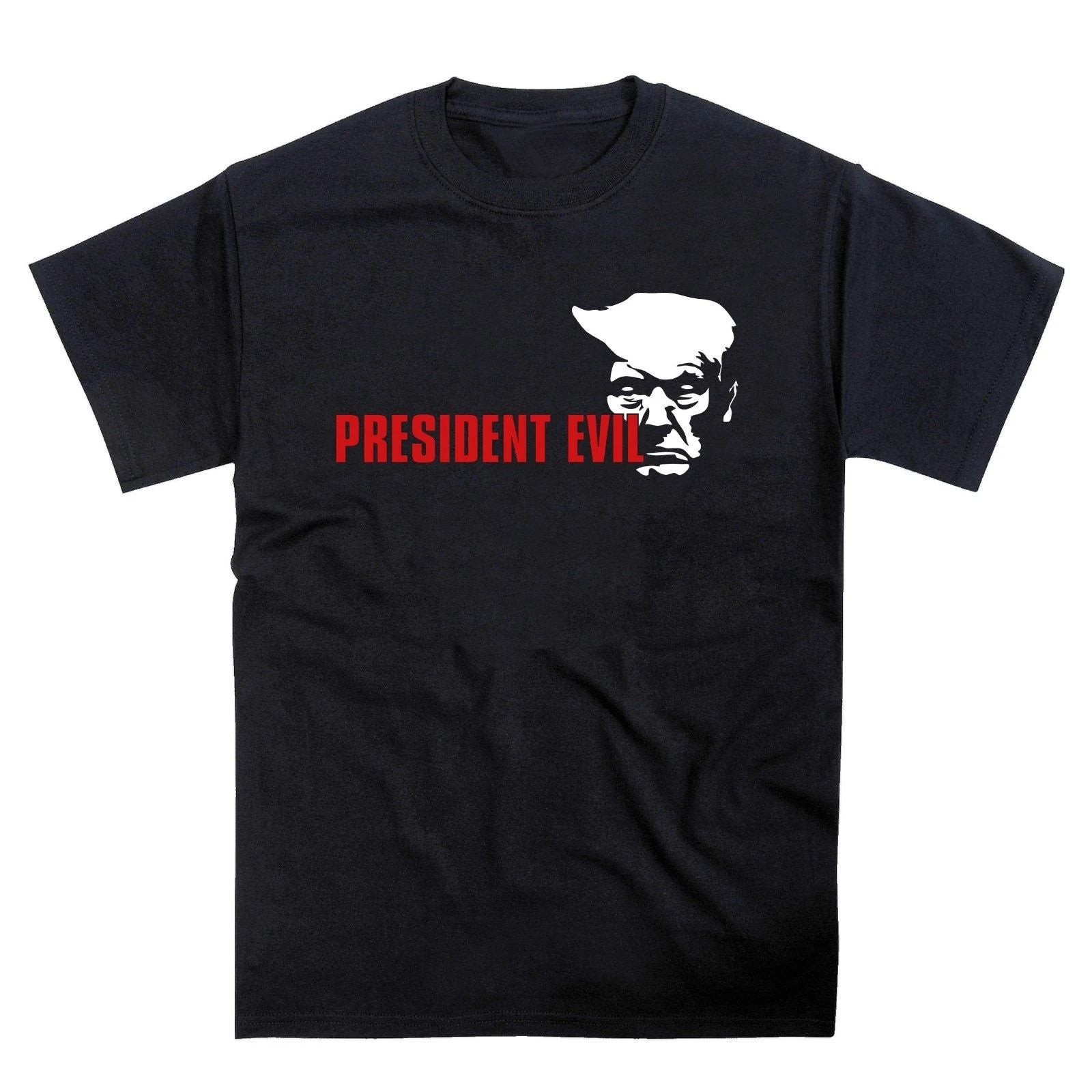 President Evil Parody Trump MAGA USA Premium Heavy Cotton T-Shirt Tee Unisex T-shirt, Sweatshirt, Hoodie, Long Sleeve Tee - T-Shirt, Sweatshirt, Hoodie