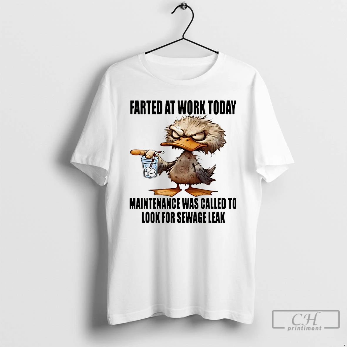 Premium Duck Farted At Work Today Maintenance Was Called To Look For Sewage Leak Christmas - T-Shirt, Sweatshirt, Hoodie