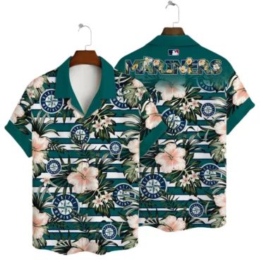 Seattle Mariners Palm Paradise Hawaiian Shirt Unisex T-shirt, Sweatshirt, Hoodie, Long Sleeve Tee - T-Shirt, Sweatshirt, Hoodie