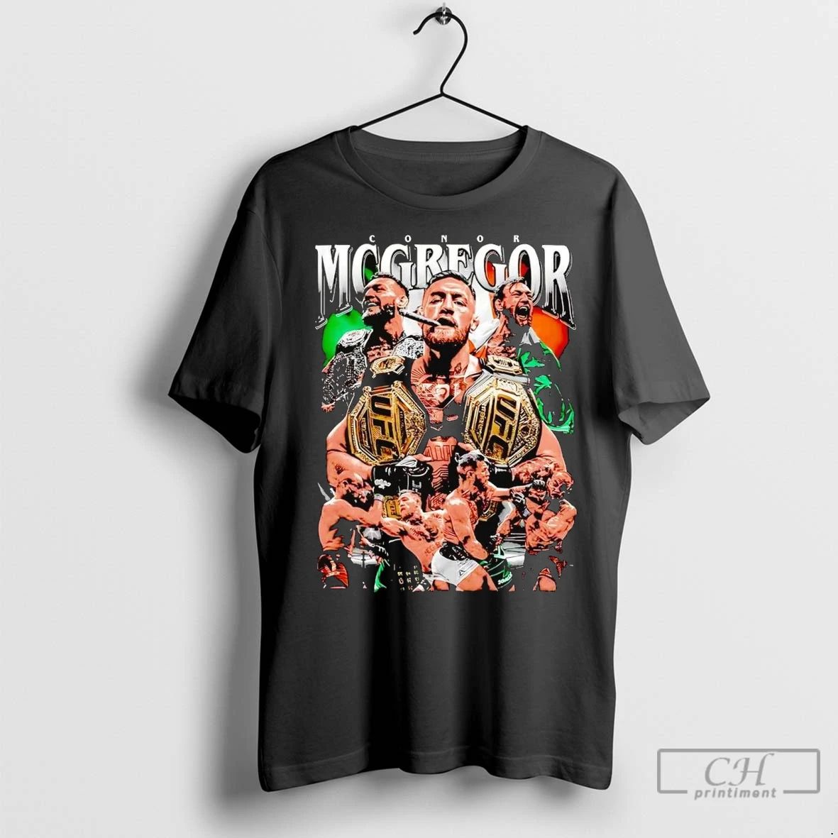 Premium Conor Mcgregor Picture Collage 2 Sided Unisex T-shirt, Sweatshirt, Hoodie, Long Sleeve Tee - T-Shirt, Sweatshirt, Hoodie