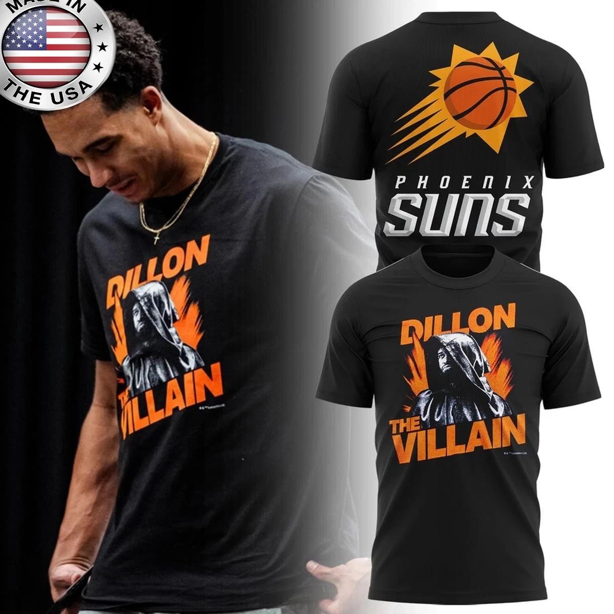HOT! Phoenix Sun Dillon The Villain T-shirt Unisex T-shirt, Sweatshirt, Hoodie, Long Sleeve Tee - T-Shirt, Sweatshirt, Hoodie