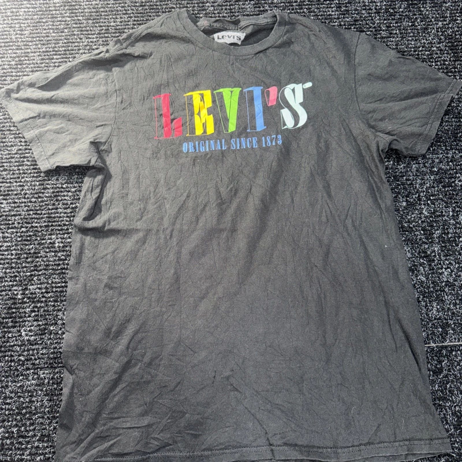 Levi's T Shirt Mens Black Multicolour Logo Graphic Print Everyday Wear Crewneck Unisex T-shirt, Sweatshirt, Hoodie, Long Sleeve Tee - T-Shirt, Sweatshirt, Hoodie