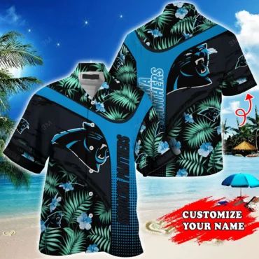 Personalized Carolina Panthers Panther Paradise Hawaiian Shirt Unisex T-shirt, Sweatshirt, Hoodie, Long Sleeve Tee - T-Shirt, Sweatshirt, Hoodie