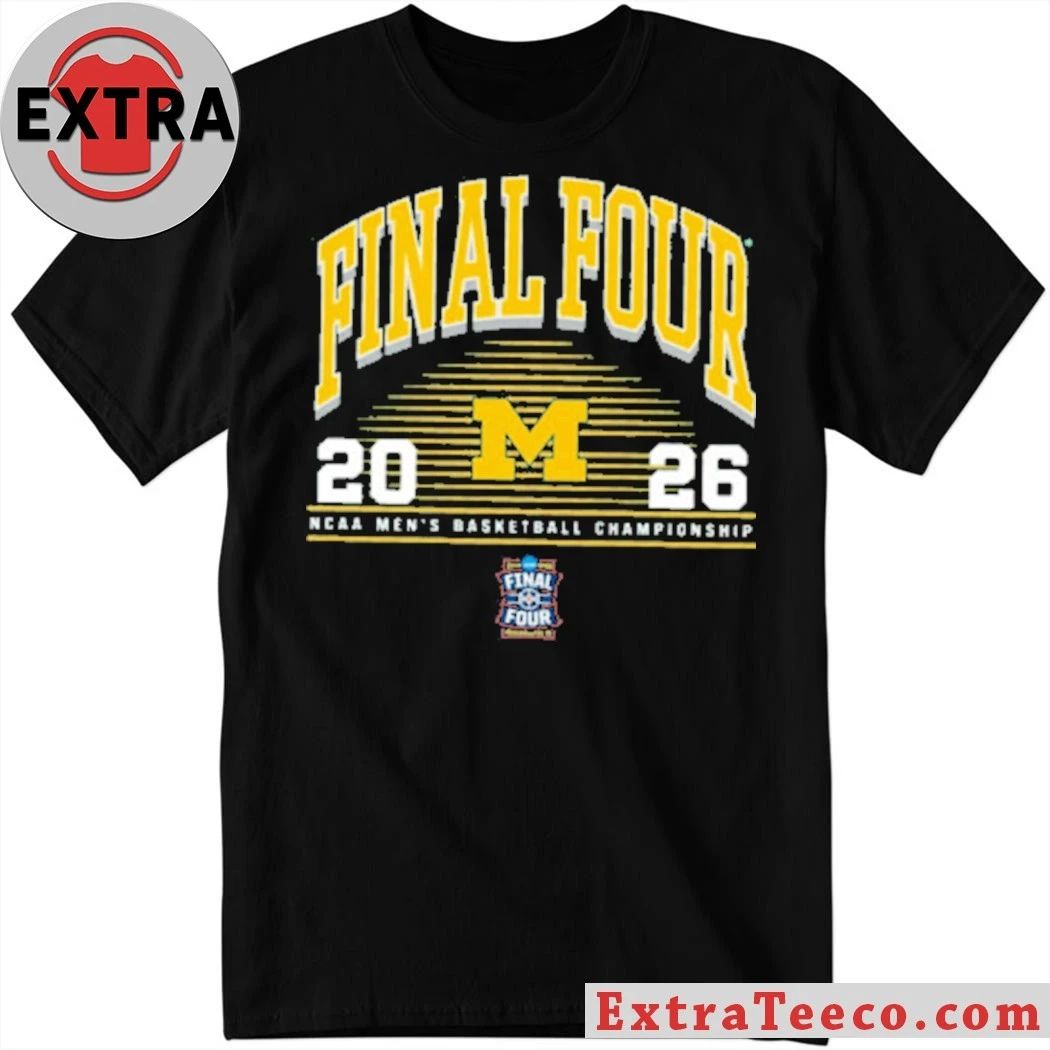 Michigan Wolverines Final Four 2026 Indianapolis NCAA Basketball Logo T-Shirt  Top-Rated Gift for College Basketball Lovers - T-Shirt, Sweatshirt, Hoodie