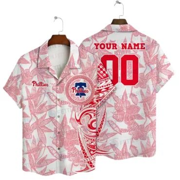 Philadelphia Phillies Tribal Pattern Custom Hawaiian Shirt Unisex T-shirt, Sweatshirt, Hoodie, Long Sleeve Tee - T-Shirt, Sweatshirt, Hoodie