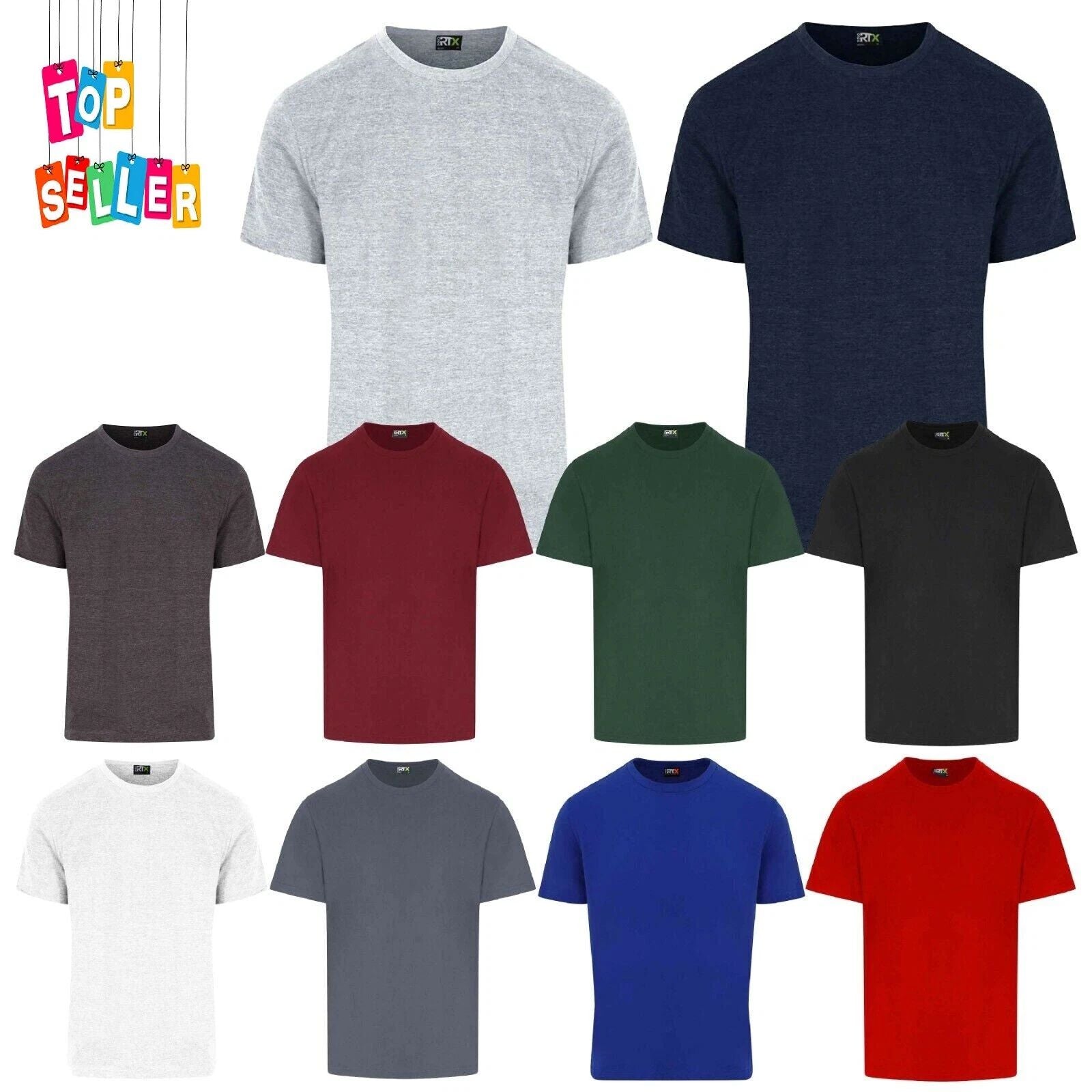 Mens Short Sleeve T-Shirt Crew Neck Polycotton Plain Tee Top PRO RTX(XS-6XL) Unisex T-shirt, Sweatshirt, Hoodie, Long Sleeve Tee - T-Shirt, Sweatshirt, Hoodie
