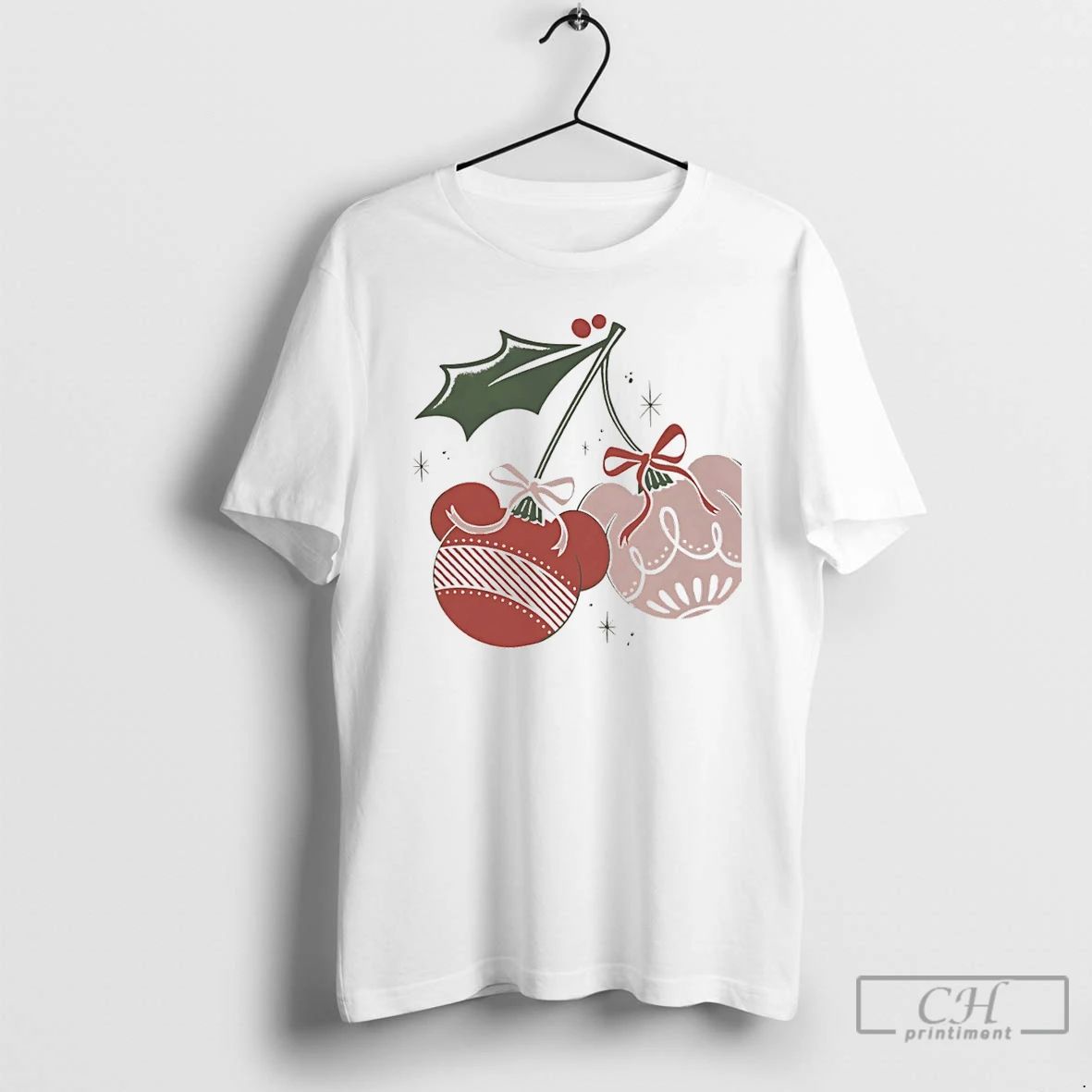 Premium Christmas Cherries Holiday Christmas T Shirts Unisex T-shirt, Sweatshirt, Hoodie, Long Sleeve Tee - T-Shirt, Sweatshirt, Hoodie