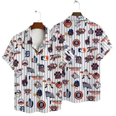 Detroit Tigers Game Day Icons Hawaiian Shirt Unisex T-shirt, Sweatshirt, Hoodie, Long Sleeve Tee - T-Shirt, Sweatshirt, Hoodie