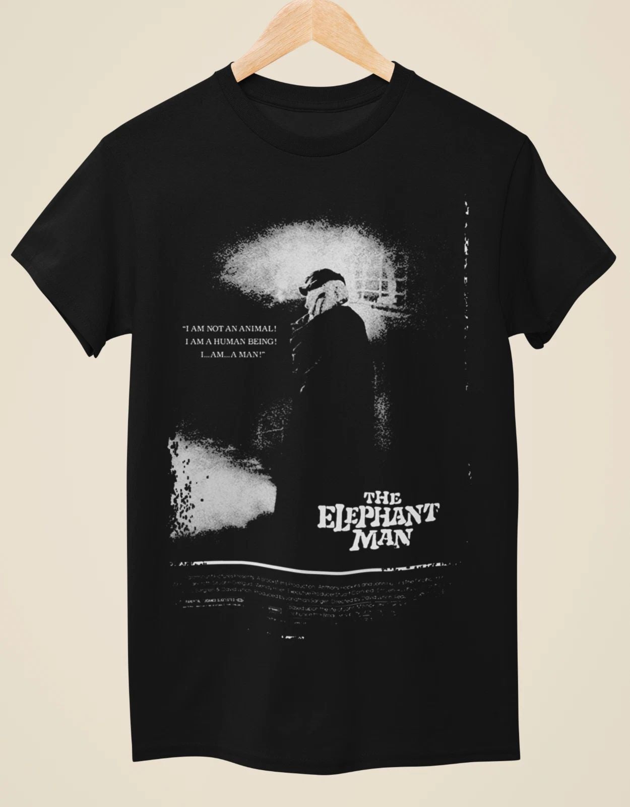 The Elephant Man - Movie Poster Inspired Unisex Black T-Shirt Unisex T-shirt, Sweatshirt, Hoodie, Long Sleeve Tee - T-Shirt, Sweatshirt, Hoodie