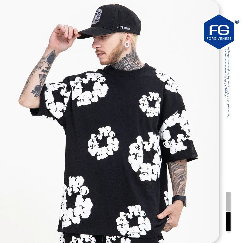 Men Summer Trendy Fashion Hip Hop Printed Pullover Short Sleeve T-Shirt Top Unisex T-shirt, Sweatshirt, Hoodie, Long Sleeve Tee - T-Shirt, Sweatshirt, Hoodie