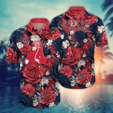Boston Red Sox Garden Glory Hawaiian Shirt Unisex T-shirt, Sweatshirt, Hoodie, Long Sleeve Tee - T-Shirt, Sweatshirt, Hoodie