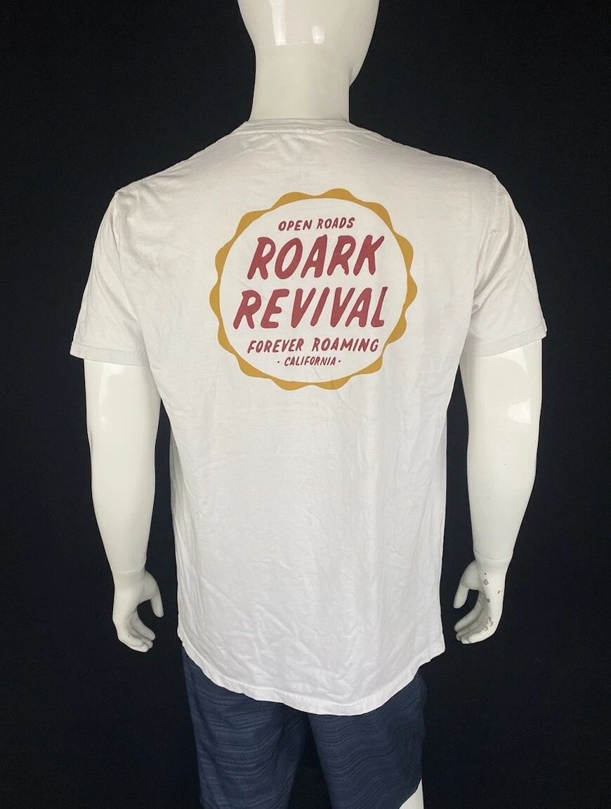 Roark Revival White 2-Sided Bottle Cap Graphic T Shirt, B Grade, Men's Size XL Unisex T-shirt, Sweatshirt, Hoodie, Long Sleeve Tee - T-Shirt, Sweatshirt, Hoodie