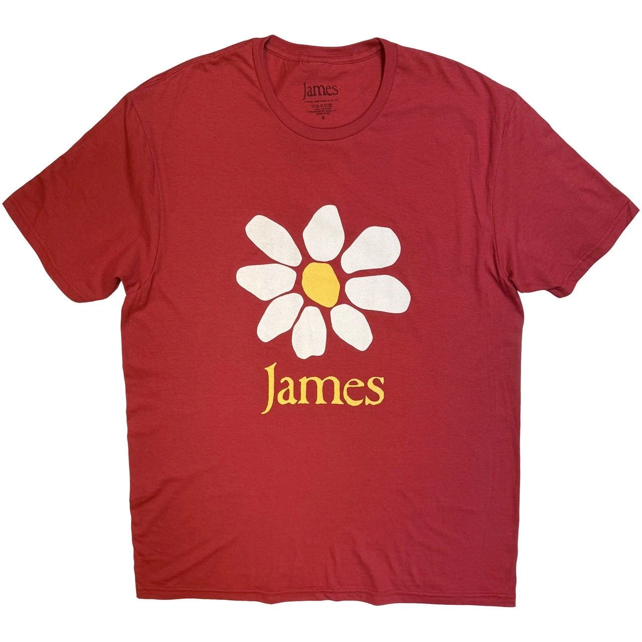 James - Daisy Logo - Red t-shirt Unisex T-shirt, Sweatshirt, Hoodie, Long Sleeve Tee - T-Shirt, Sweatshirt, Hoodie