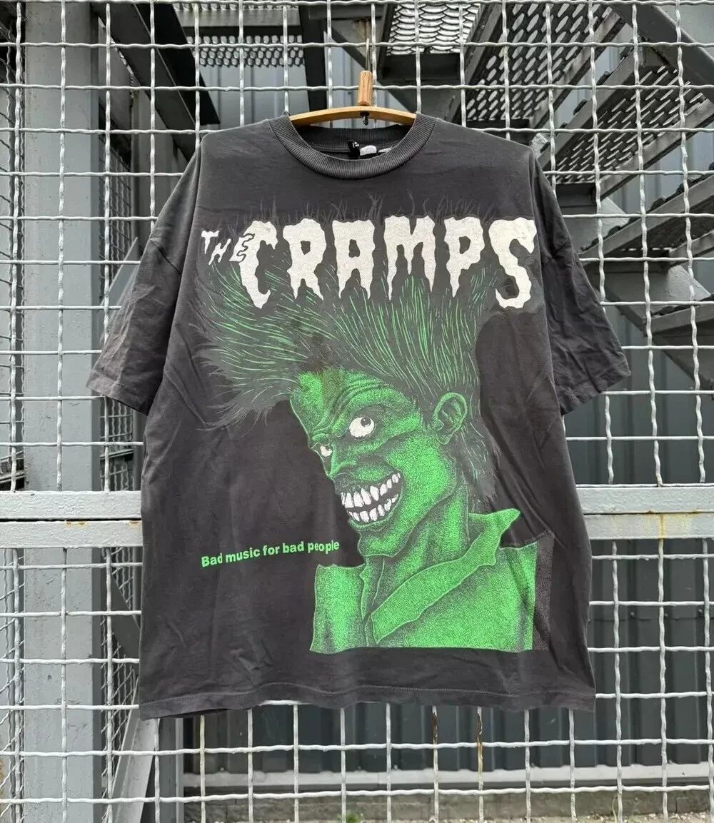 The Cramps Bad Music For Bad People short sleeve Black Tshirt Men Women Unisex T-shirt, Sweatshirt, Hoodie, Long Sleeve Tee - T-Shirt, Sweatshirt, Hoodie