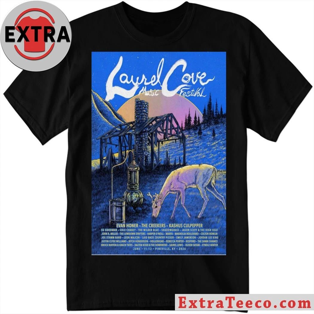 Laurel Cove Music Festival June 11-13 2026 Pineville KY Poster Shirt Unisex T-shirt, Sweatshirt, Hoodie, Long Sleeve Tee - T-Shirt, Sweatshirt, Hoodie