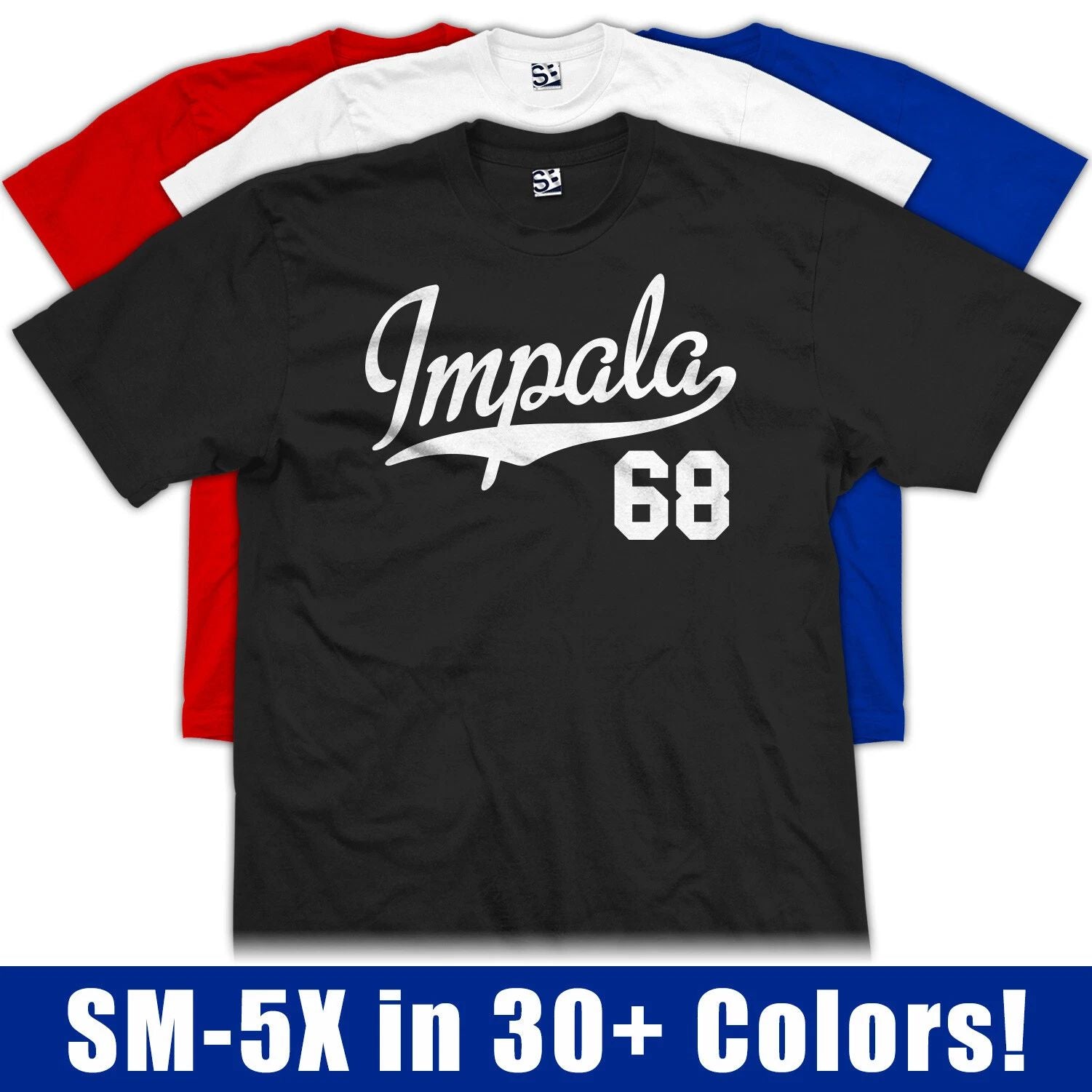 Impala 68 Script T-Shirt | 1968 SS Lowrider Classic Sports Jersey Mens Tee Shirt Unisex T-shirt, Sweatshirt, Hoodie, Long Sleeve Tee - T-Shirt, Sweatshirt, Hoodie