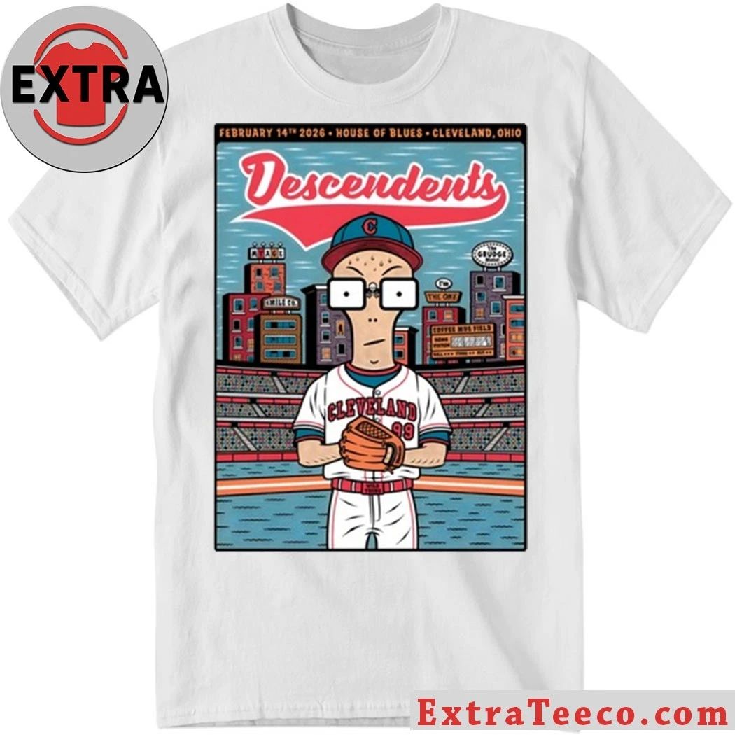 Descendents In Cleveland OH On Feb 14 2026 Shirt Unisex T-shirt, Sweatshirt, Hoodie, Long Sleeve Tee - T-Shirt, Sweatshirt, Hoodie