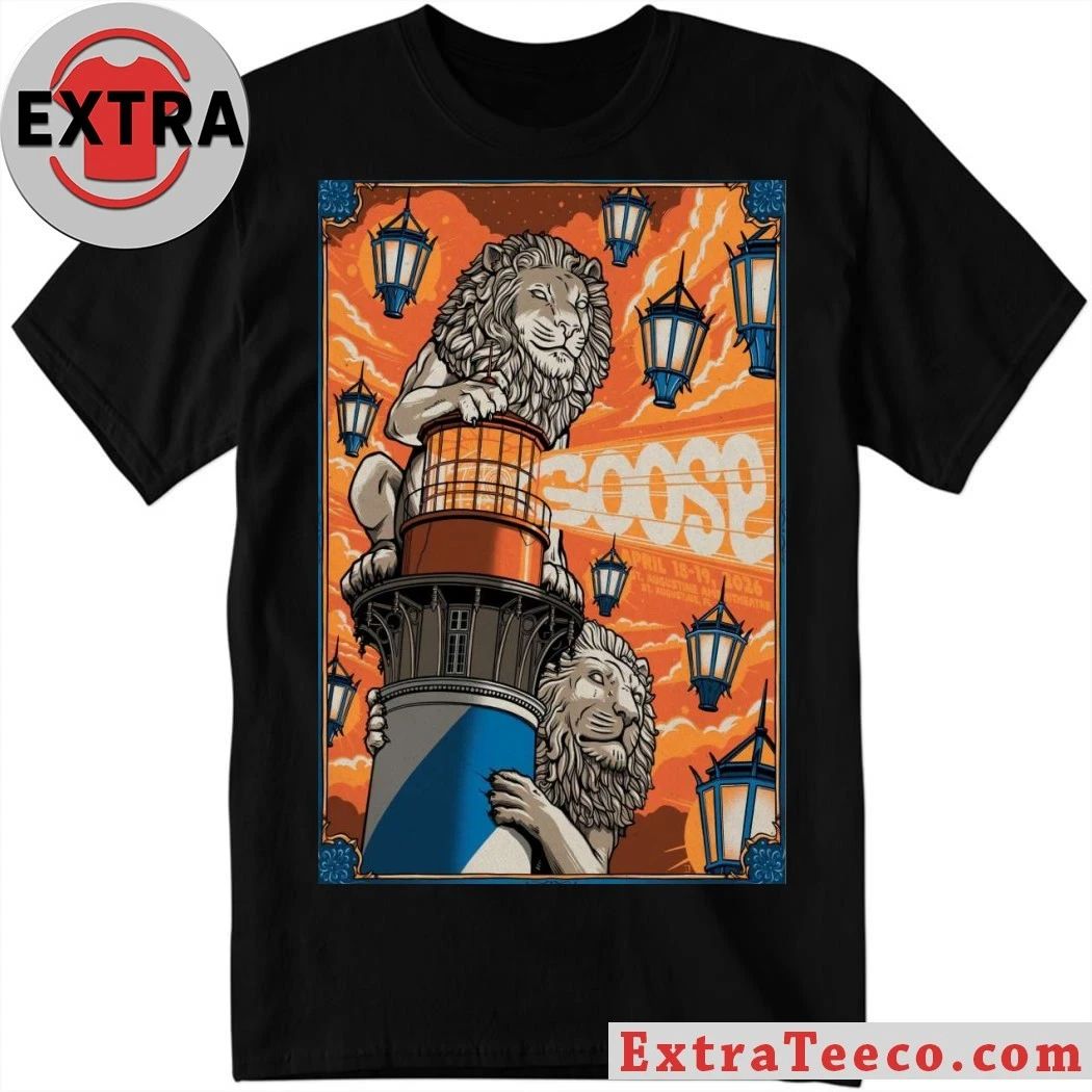 Goose April 18-19, 2026 St. Augustine Amphitheatre, St. Augustine, FL Poster Shirt Unisex T-shirt, Sweatshirt, Hoodie, Long Sleeve Tee - T-Shirt, Sweatshirt, Hoodie