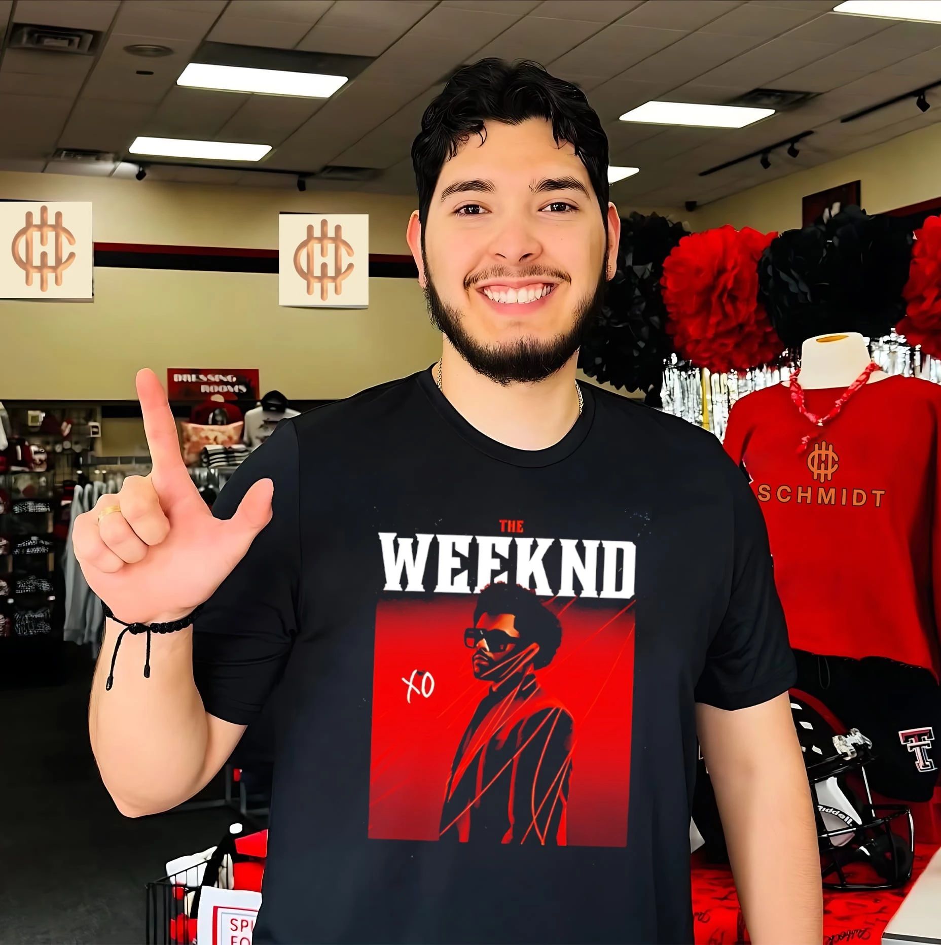 The Weeknd XO red lighting portrait shirt Unisex T-shirt, Sweatshirt, Hoodie, Long Sleeve Tee - T-Shirt, Sweatshirt, Hoodie
