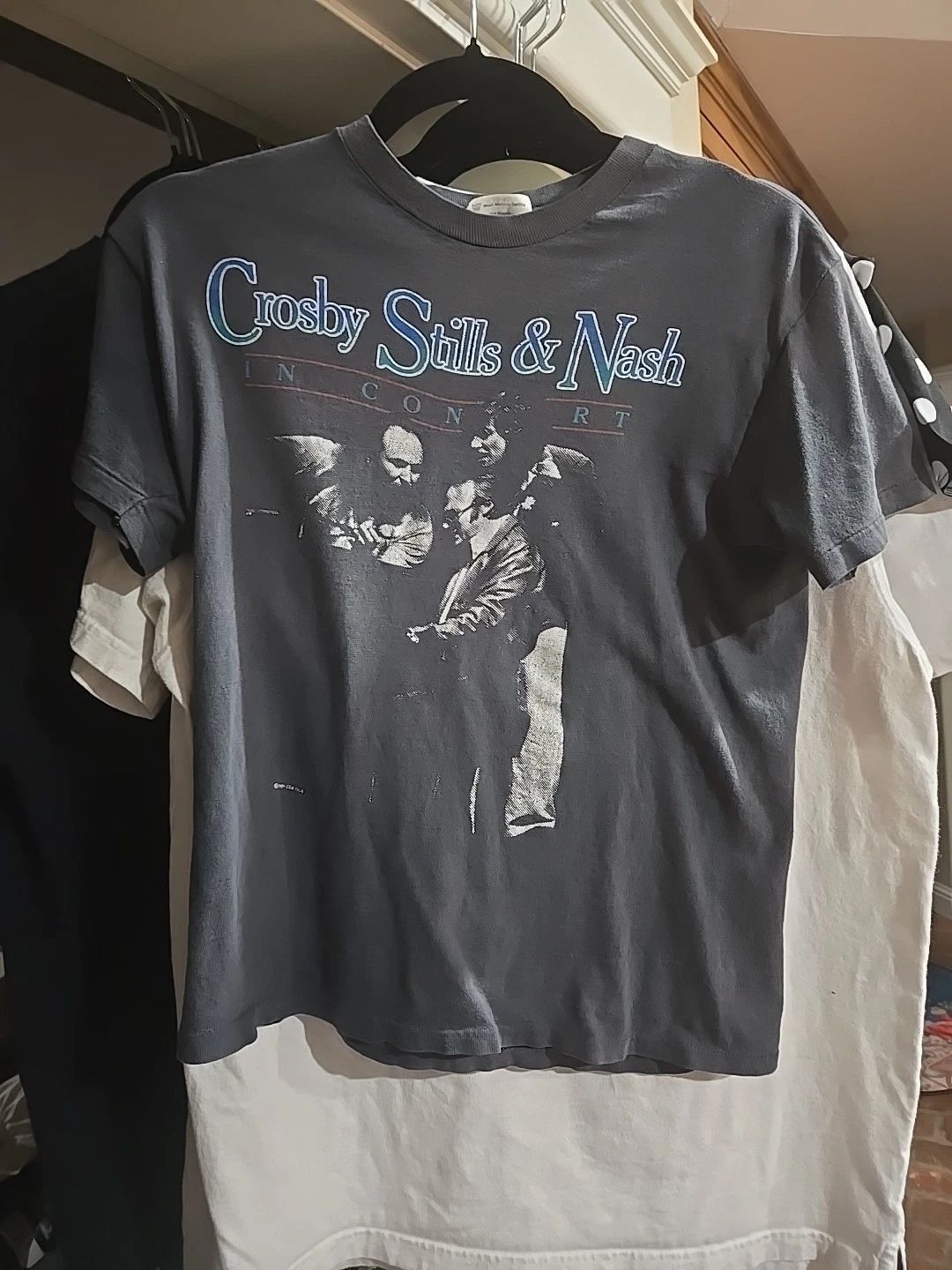 VINTAGE 1984 Crosby Stills & Nash Shirt CSN In Concert Tour Rock Music Band Sz M Unisex T-shirt, Sweatshirt, Hoodie, Long Sleeve Tee - T-Shirt, Sweatshirt, Hoodie