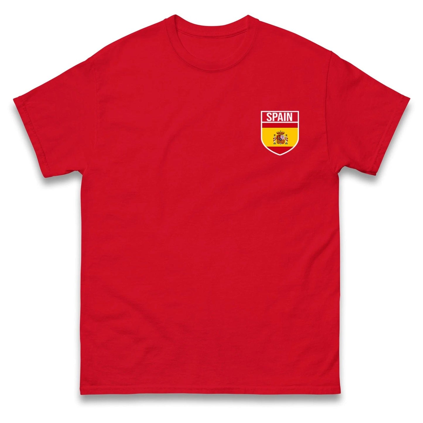 Spain Badge football T Shirt, Personalised football Tee,Custom Name & Number Top Unisex T-shirt, Sweatshirt, Hoodie, Long Sleeve Tee - T-Shirt, Sweatshirt, Hoodie