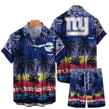 New York Giants Sunset Vibes Hawaiian Shirt Unisex T-shirt, Sweatshirt, Hoodie, Long Sleeve Tee - T-Shirt, Sweatshirt, Hoodie