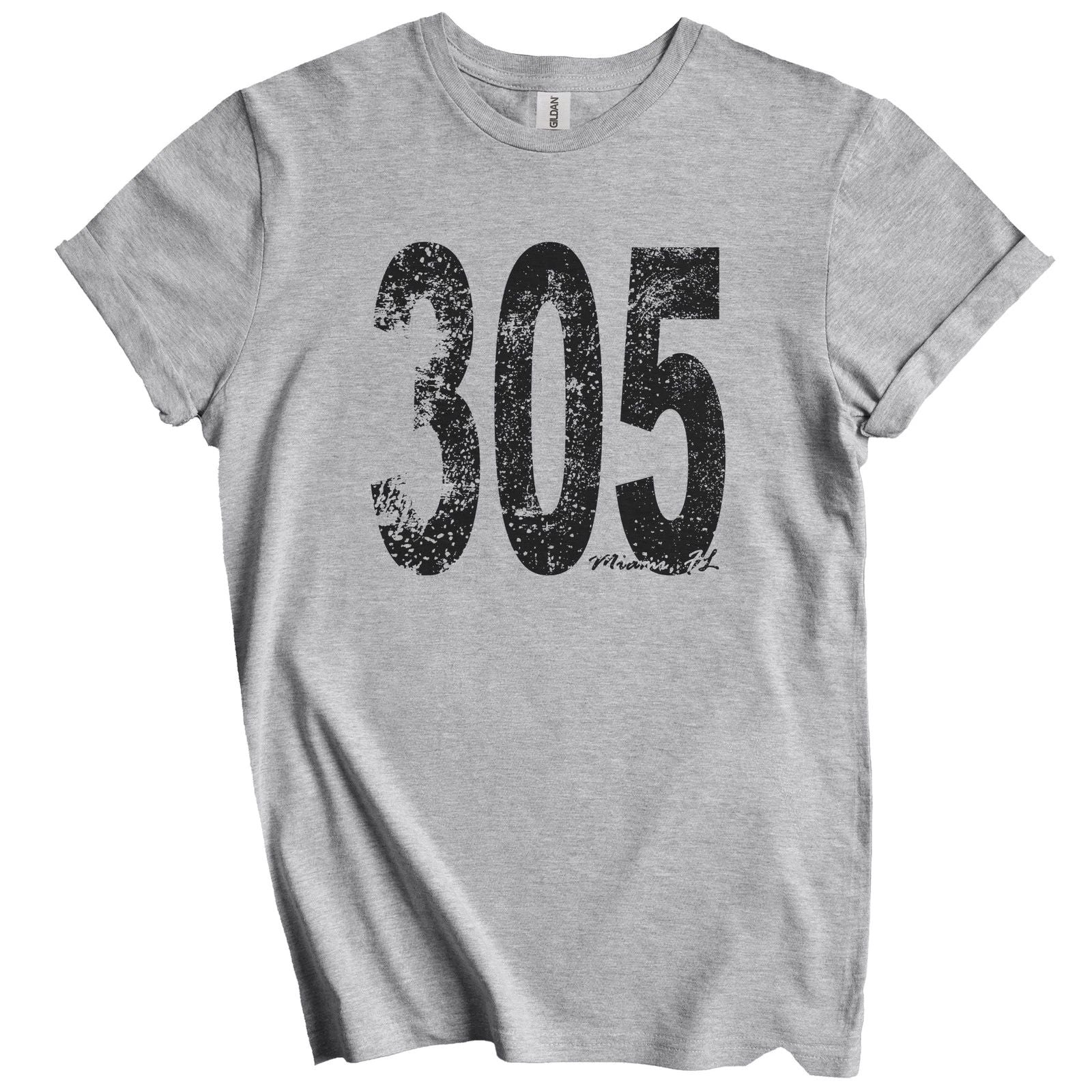 Vintage Retro Miami Area Code 305 T-Shirt - Miami Florida Gift Unisex T-shirt, Sweatshirt, Hoodie, Long Sleeve Tee - T-Shirt, Sweatshirt, Hoodie