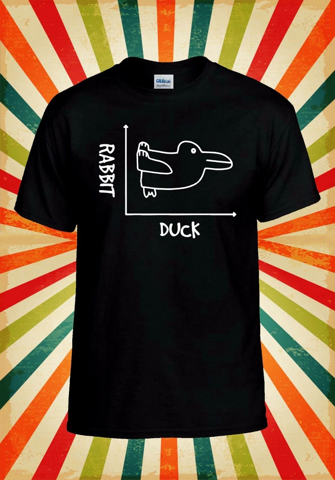 Rabbit Or Duck Graph Fun Cool Retro Men Women Vest Tank Top Unisex T Shirt 2725 Unisex T-shirt, Sweatshirt, Hoodie, Long Sleeve Tee - T-Shirt, Sweatshirt, Hoodie