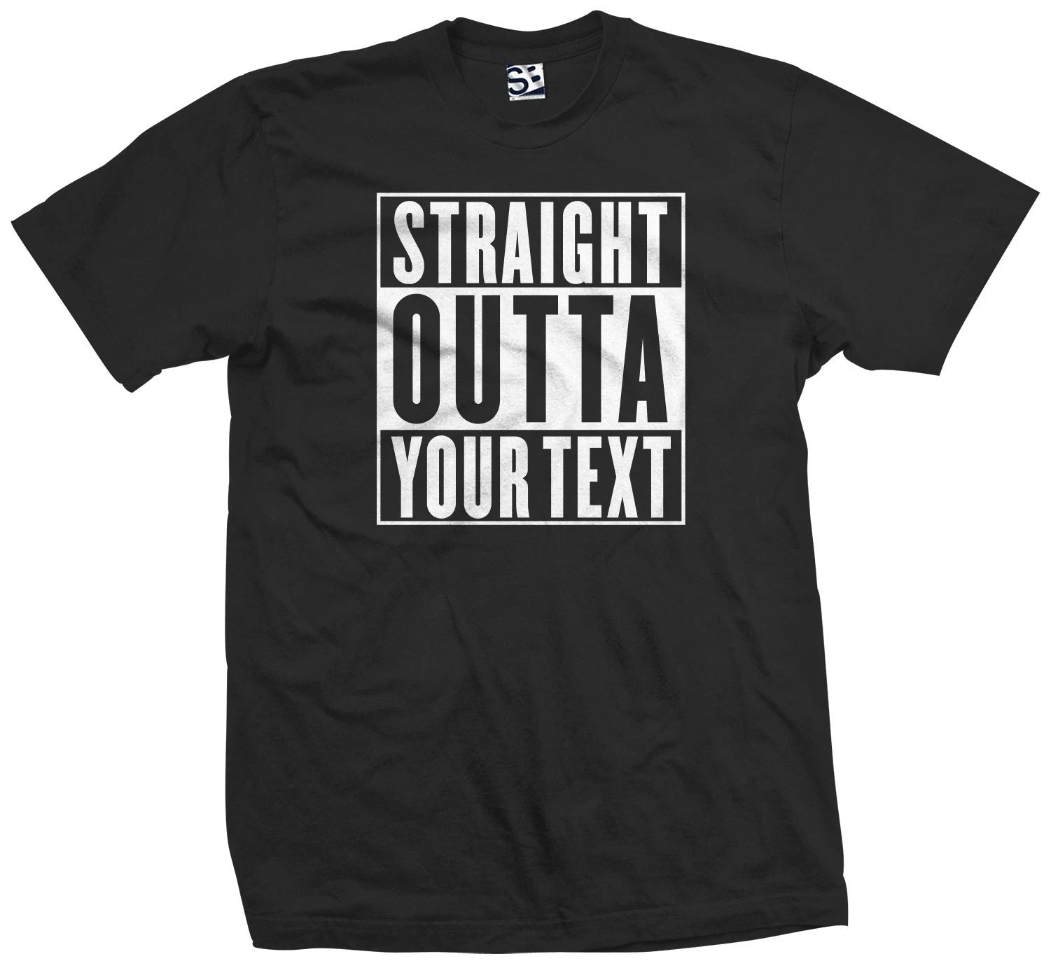 Custom Straight Outta T-Shirt Your Text Compton Personalized Logo Mens Next Day Unisex T-shirt, Sweatshirt, Hoodie, Long Sleeve Tee - T-Shirt, Sweatshirt, Hoodie