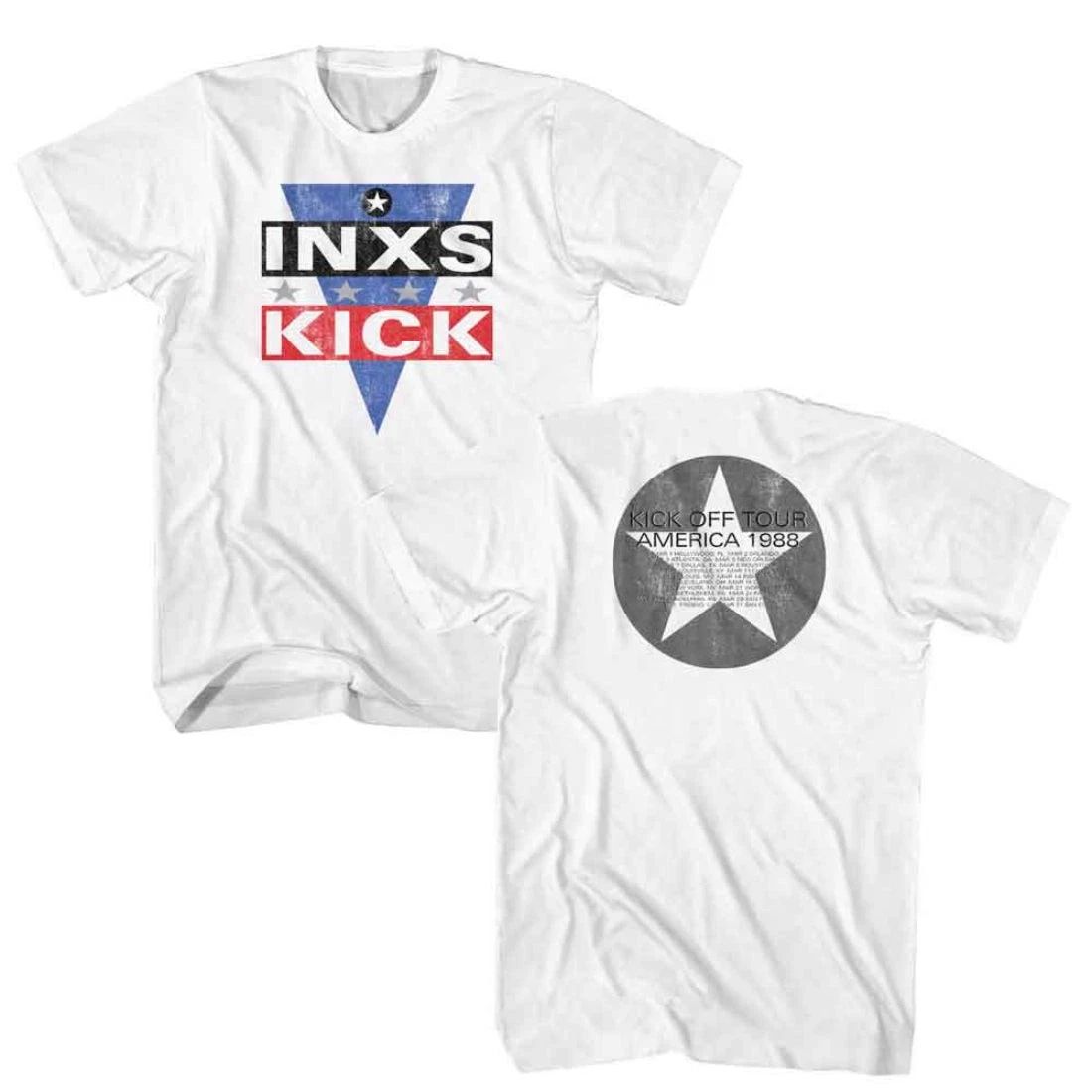 INXS - Kick Off Tour 88 Front and Back Print T-Shirt Unisex T-shirt, Sweatshirt, Hoodie, Long Sleeve Tee - T-Shirt, Sweatshirt, Hoodie