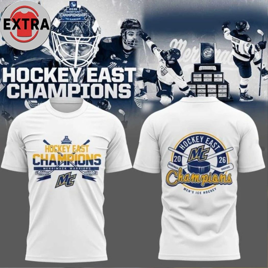 Merrimack Warriors Hockey East Champions 2026 Hoodie T-Shirt Unisex T-shirt, Sweatshirt, Hoodie, Long Sleeve Tee - T-Shirt, Sweatshirt, Hoodie