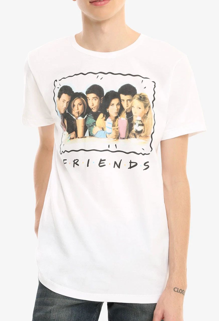 Friends TV Show FULL CAST PHOTO MILKSHAKES T-Shirt NEW Authentic & Official Unisex T-shirt, Sweatshirt, Hoodie, Long Sleeve Tee - T-Shirt, Sweatshirt, Hoodie