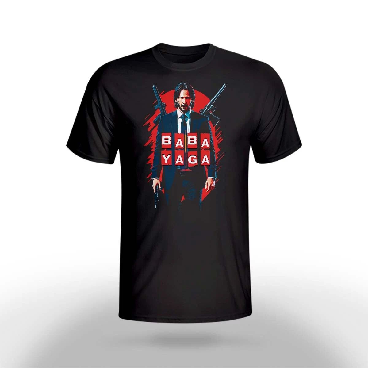 John Wick Inspired PREMIUM T-Shirt Gift Men Unisex - BABA YAGA - JW-A03 Unisex T-shirt, Sweatshirt, Hoodie, Long Sleeve Tee - T-Shirt, Sweatshirt, Hoodie