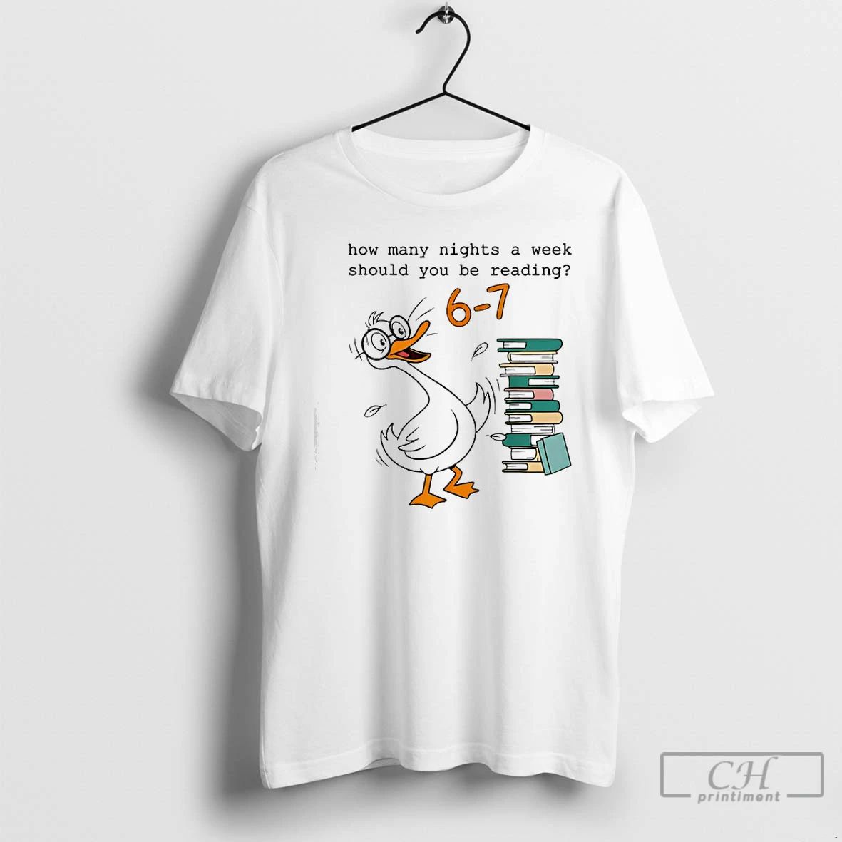 Premium Goose How Many Nights A Week Should You Be Reading 67 Meme Teacher Unisex T-shirt, Sweatshirt, Hoodie, Long Sleeve Tee - T-Shirt, Sweatshirt, Hoodie