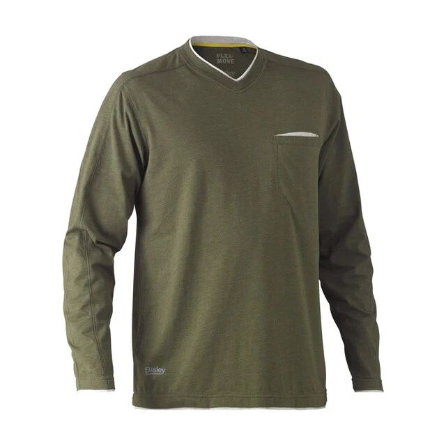 Bisley Workwear V-Neck T-shirt Long Sleeve Unisex T-shirt, Sweatshirt, Hoodie, Long Sleeve Tee - T-Shirt, Sweatshirt, Hoodie